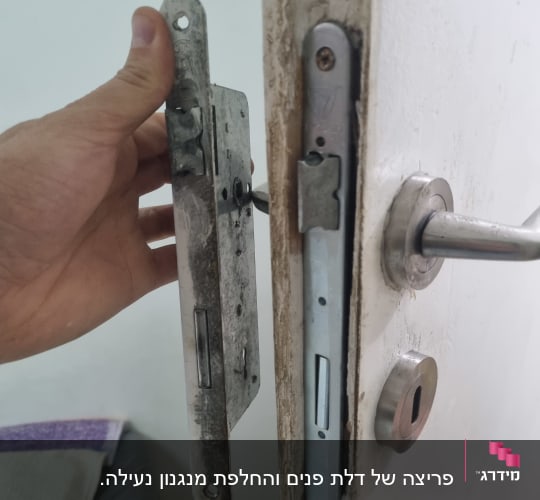 יד מחזיקה מנגנון מנעול דלת ישן
